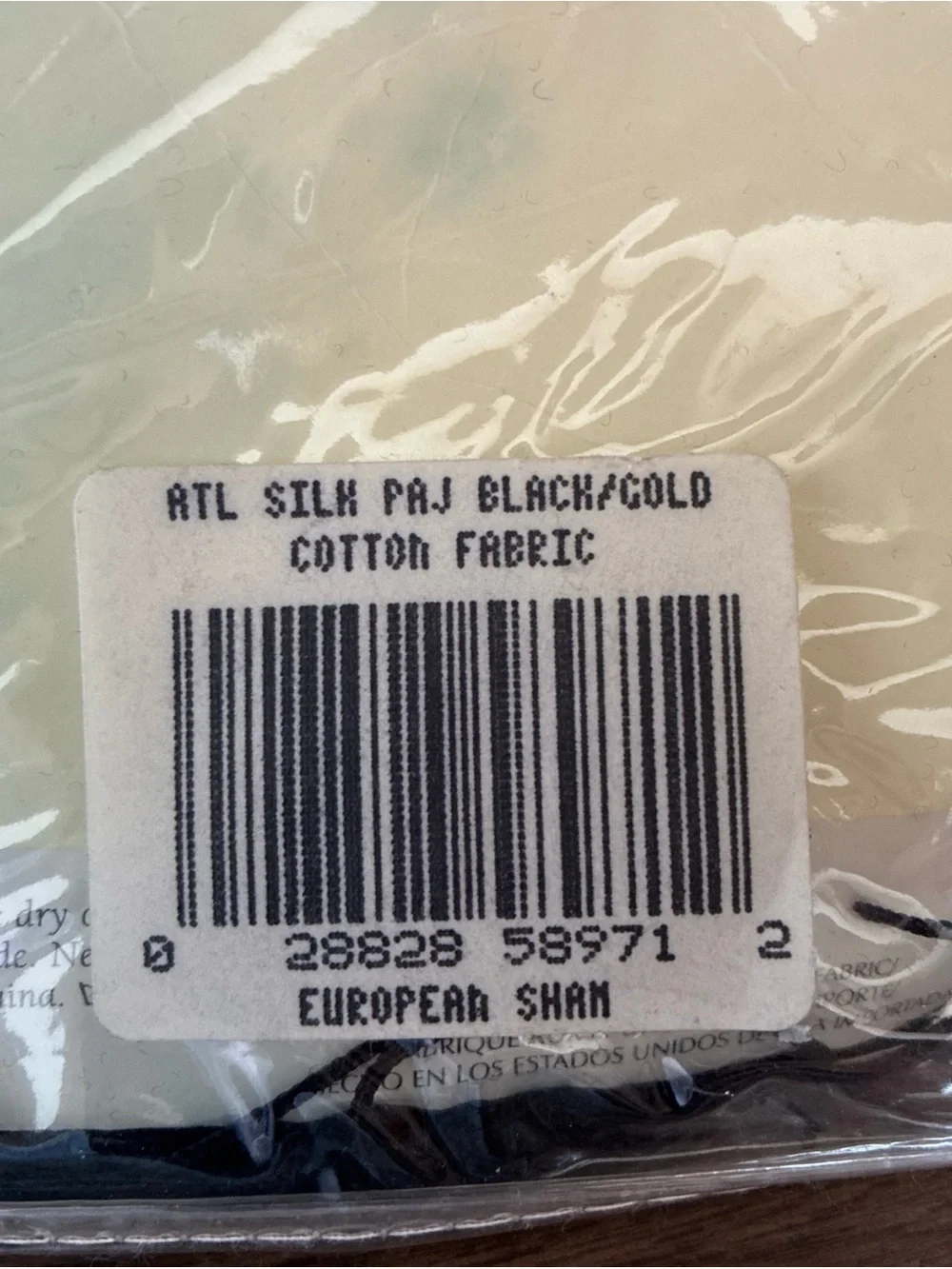 1 Atelier Martex Oval Black And Gold 26”x26” European Pillow Sham Vintage NEW